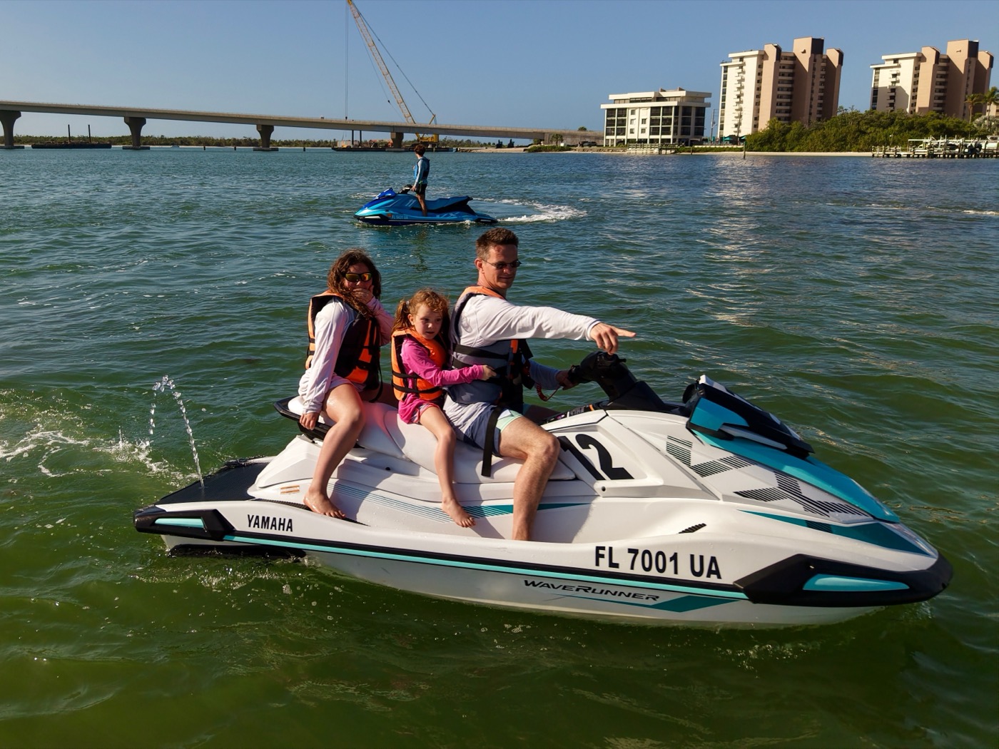 Rider on a jet ski off Fort Myers Beach, Adventure Water Sports Gold Membership